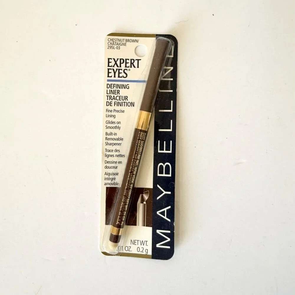 NEW Maybelline Expert Eyes Liner Chestnut Brown 0.01 oz Hypoallergenic Sharpener